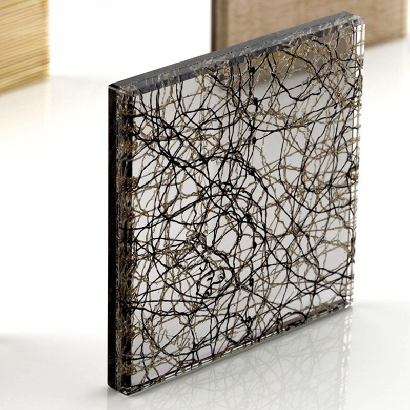 Fabric EVA Laminated Glass Wall Custom Glass Design