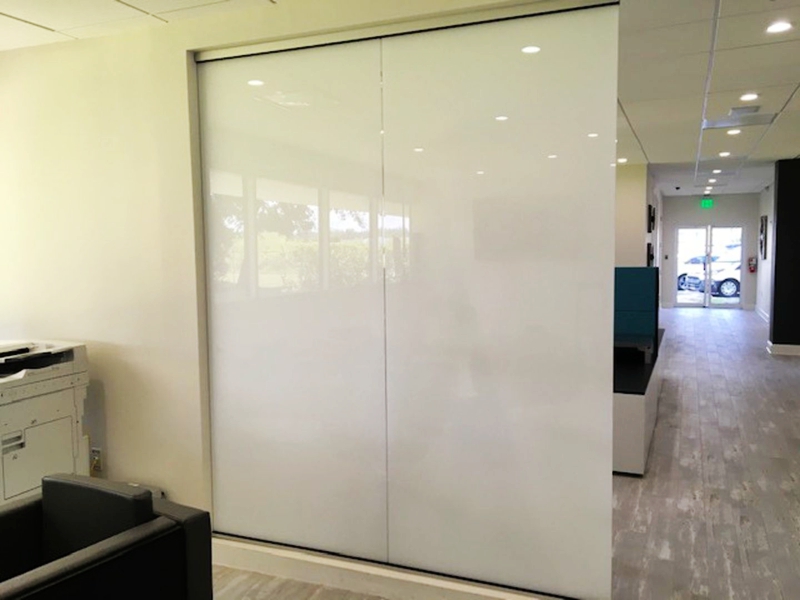 white laminated glass panel