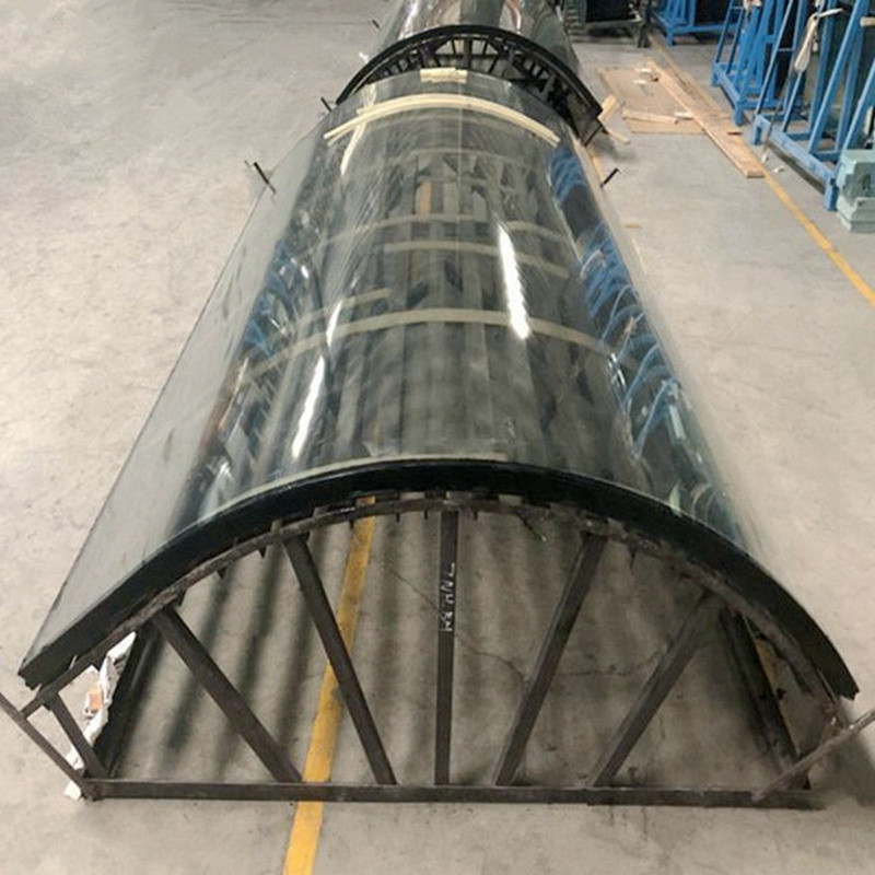 Curved tempered insulated glass for curtain wall