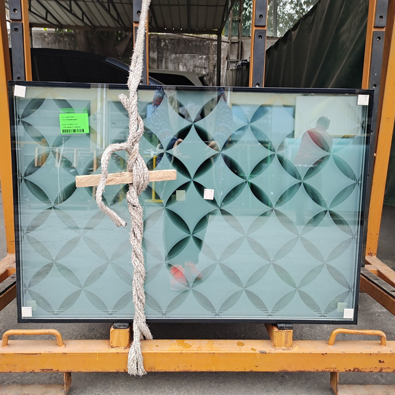 Energy saving heat proof sound proof frosted insulating glass