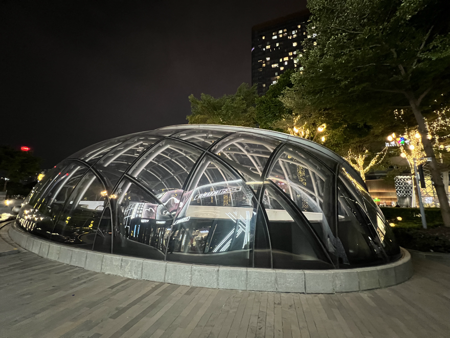 safety building glass dome