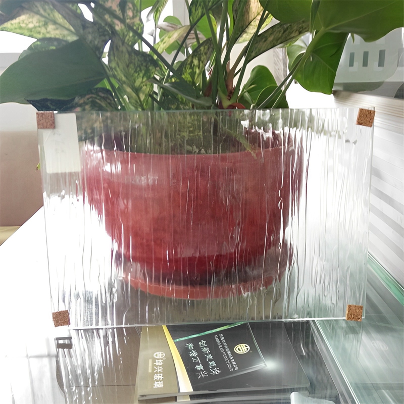 Acid Etched Pattern Privacy Glass Partition