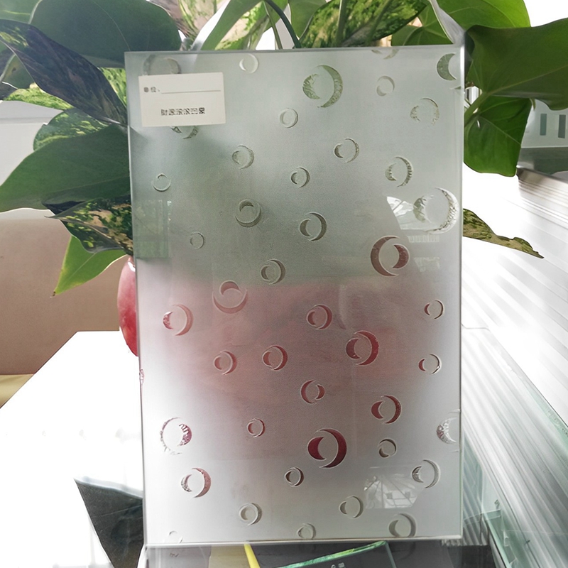 Acid Etched Pattern Privacy Glass Partition