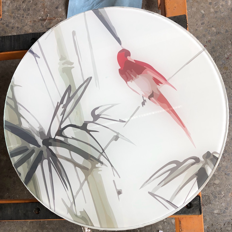 Digital Printing Round Shape Glass