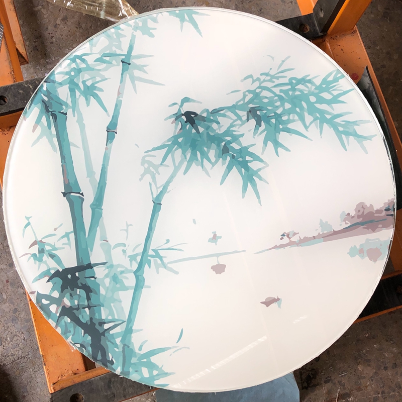 Digital Printing Round Shape Glass
