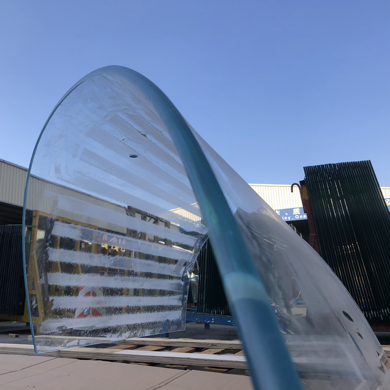 Hot Bending Irregular Shape Glass Wall