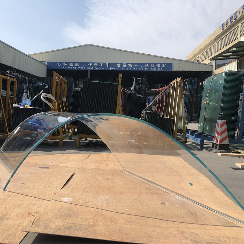 Hot Bending Irregular Shape Glass Wall