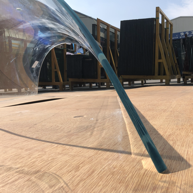 Hot Bending Irregular Shape Glass Wall
