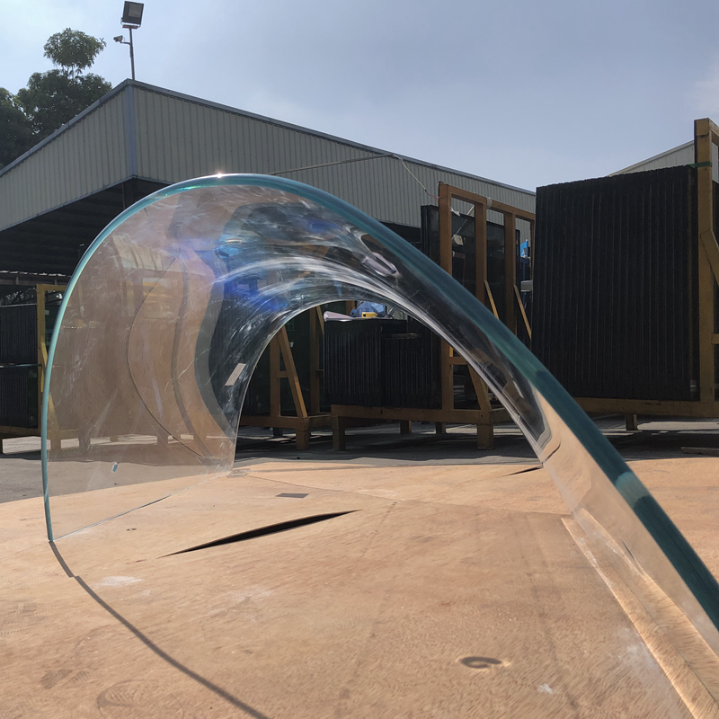 Hot Bending Irregular Shape Glass Wall