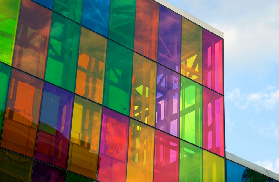 color PVB film laminated glass factory