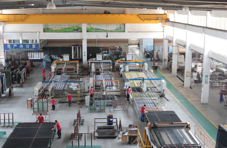 polish edge grinding glass factory