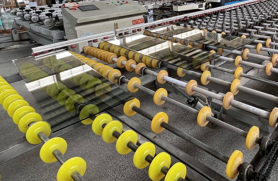 polish edge grinding glass factory