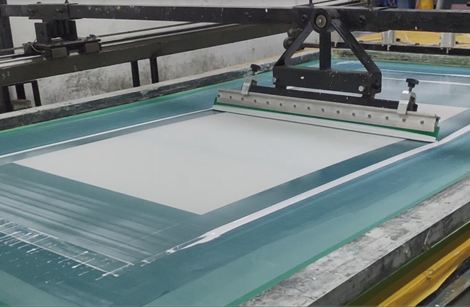 silkscreen printing glass wall