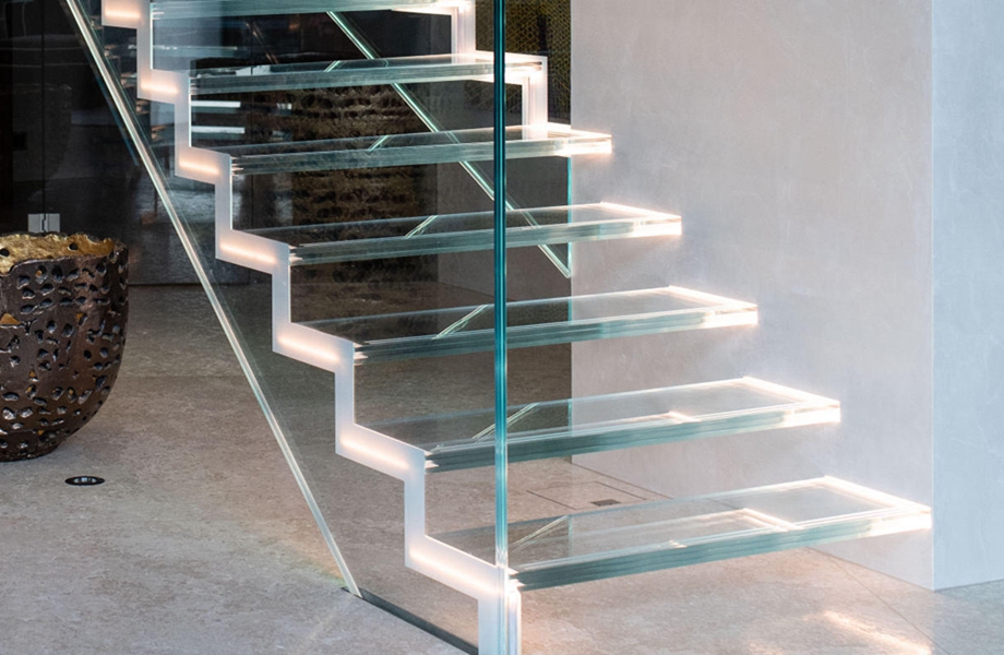 glass stair treads factory