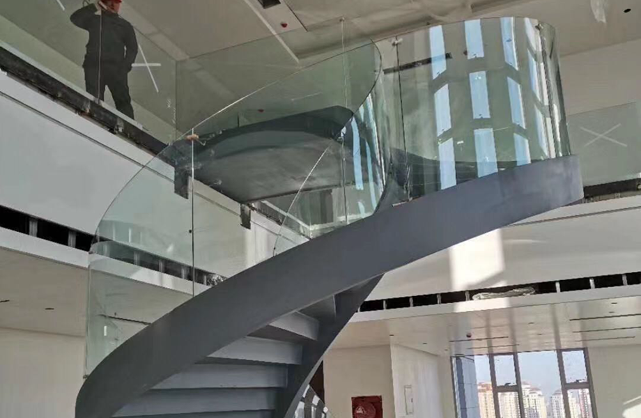 glass stairway