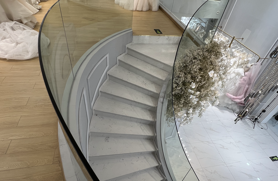 glass staircase