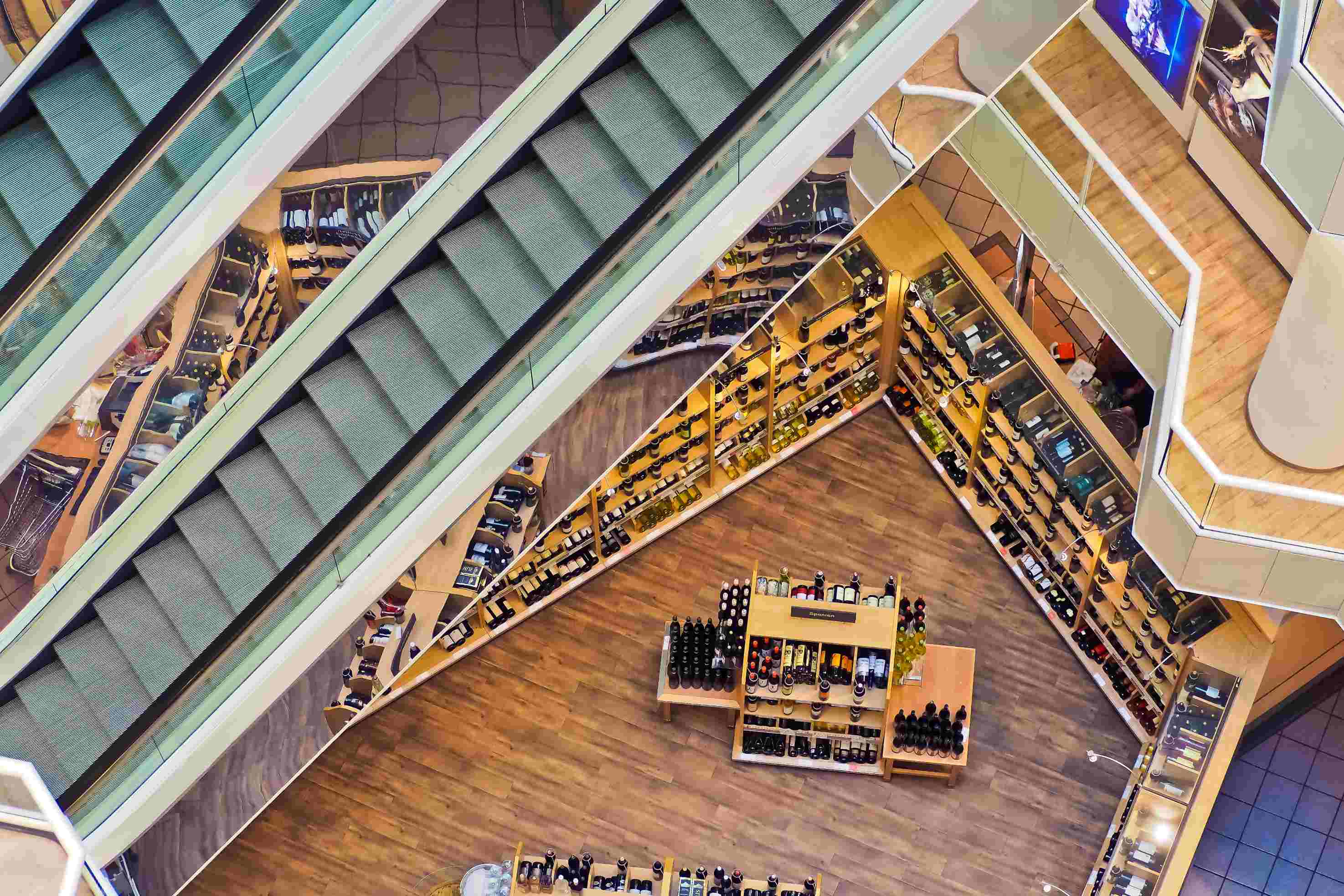 escalator tempered glass