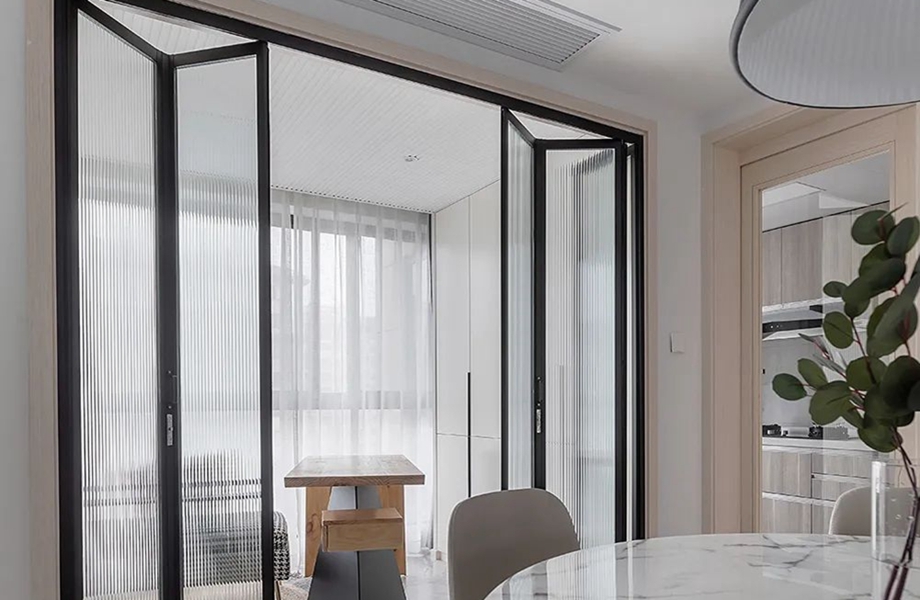 folding glass door