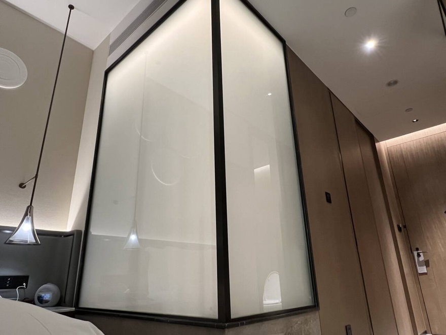 Bathroom shower glass