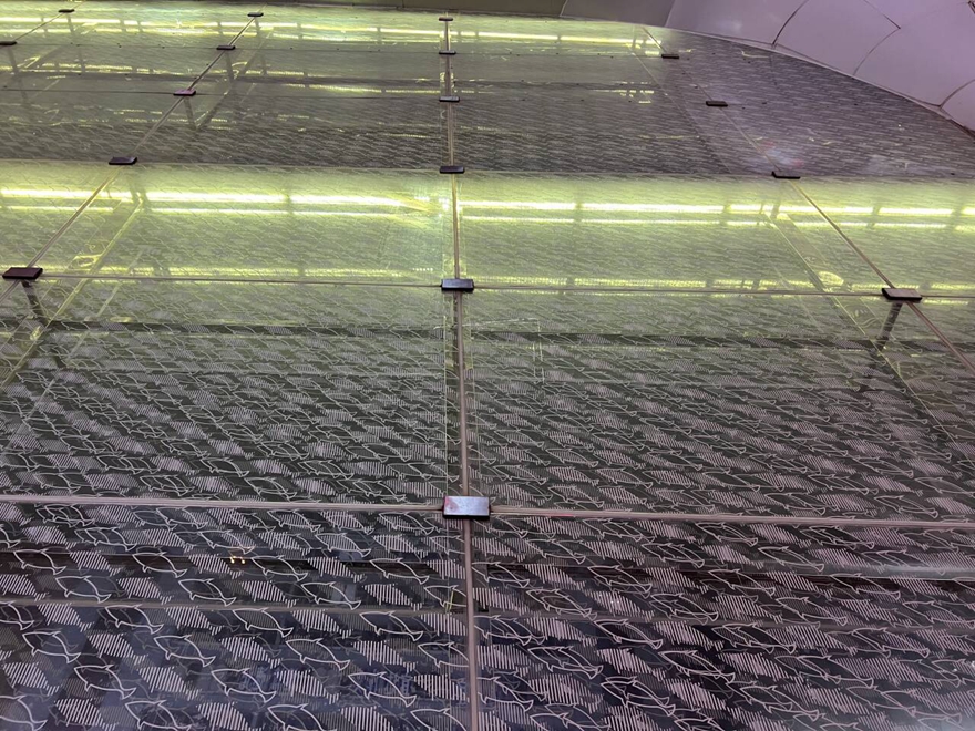 Decorative glass wall