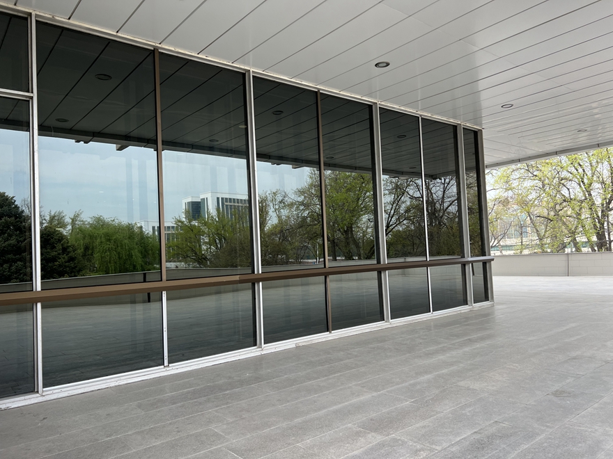 Commercial glass façade