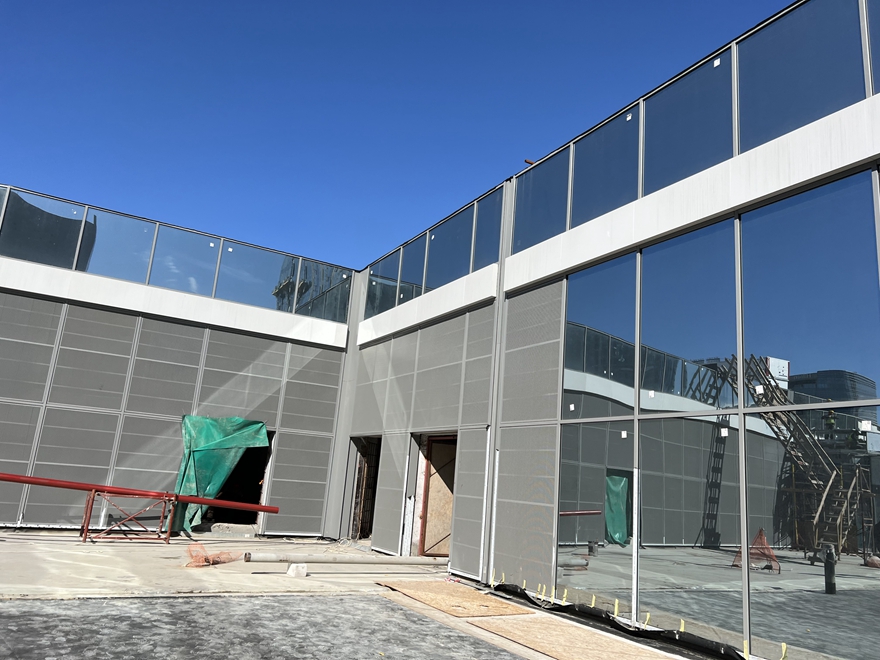 Curtain wall glass facade