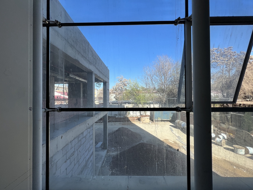 -Glass façade building-