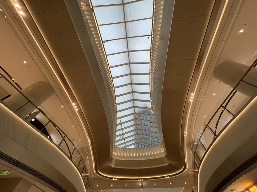Glass Roof At Shopping Mall