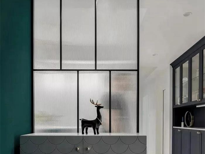 Tinted embossed glass