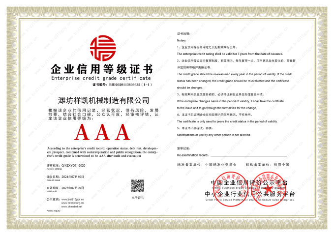 Certyfikat oceny kredytowej przedsiębiorstwa