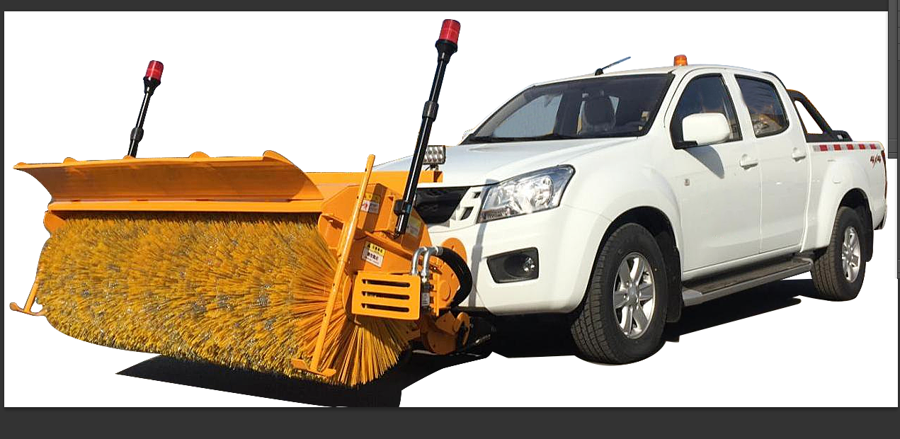 Pickup truck snow plow