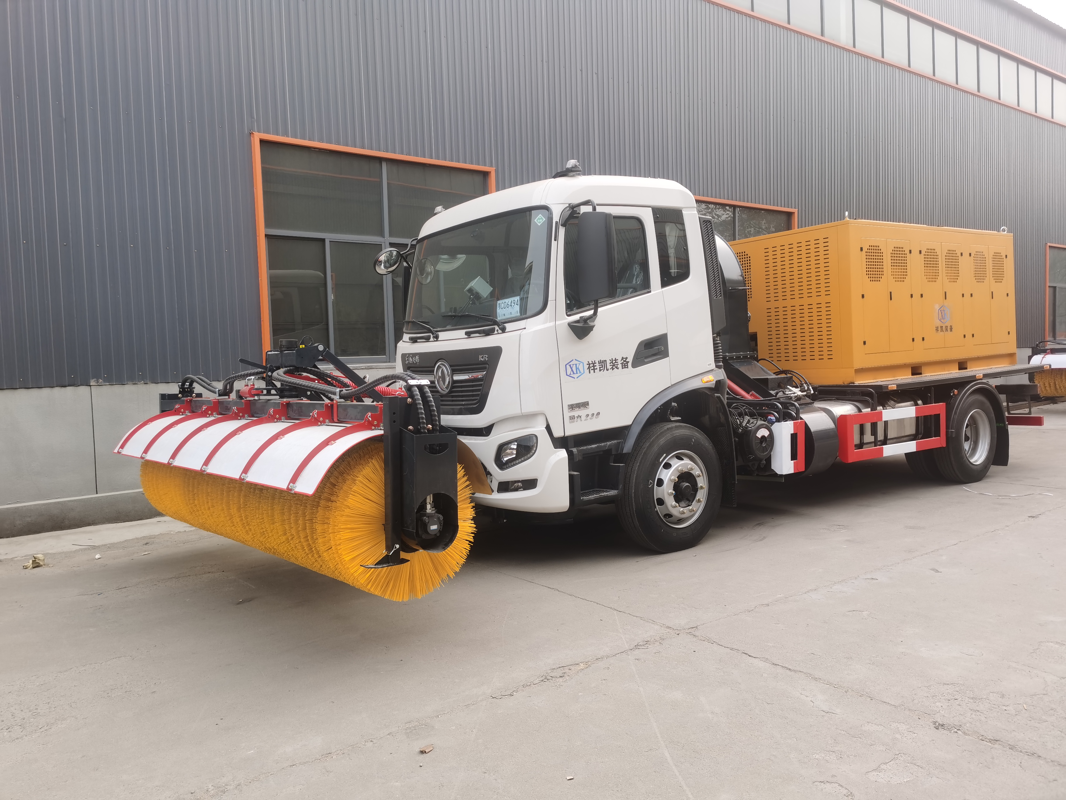 Car mounted snow blower