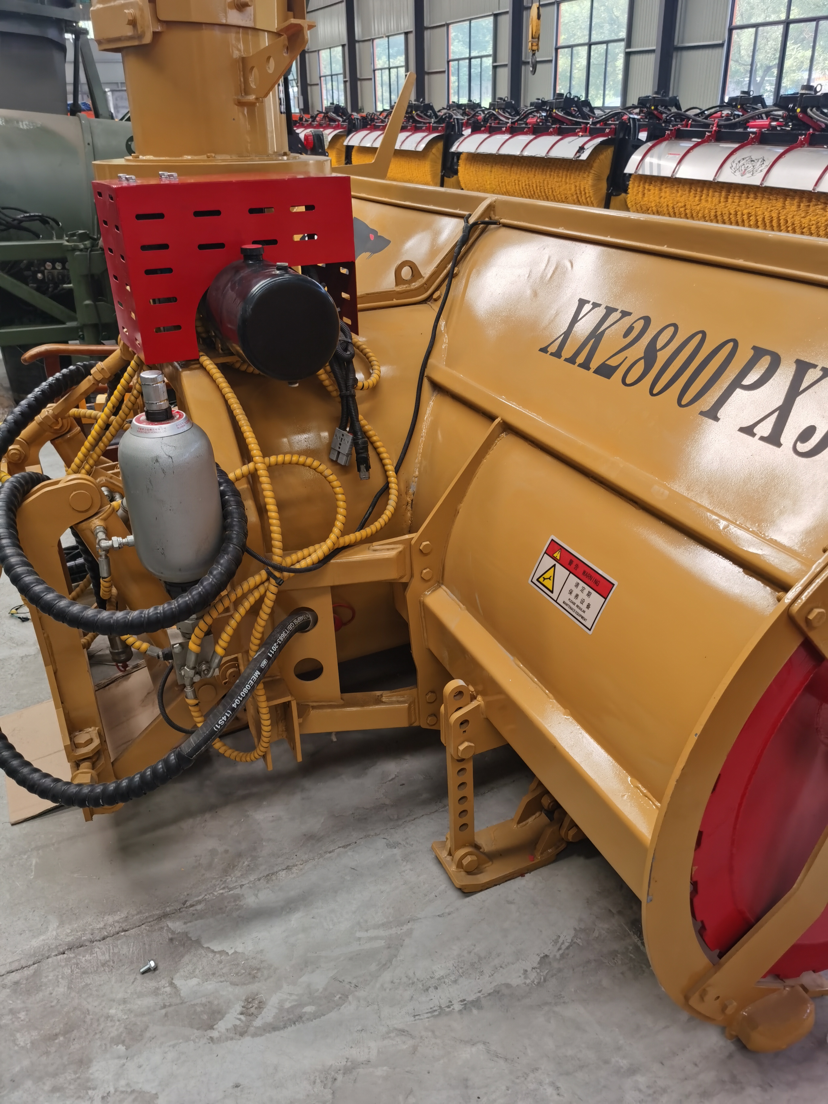 snow blower on car