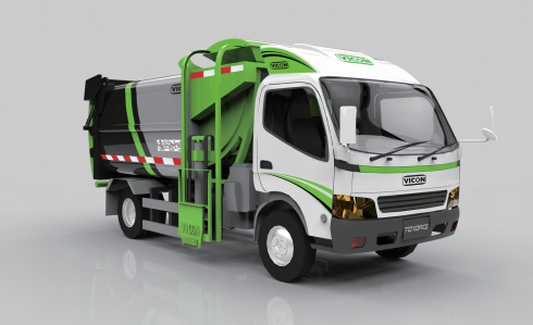 waste management kitchen garbage truck