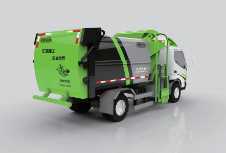 Rear-loading kitchen garbage truck