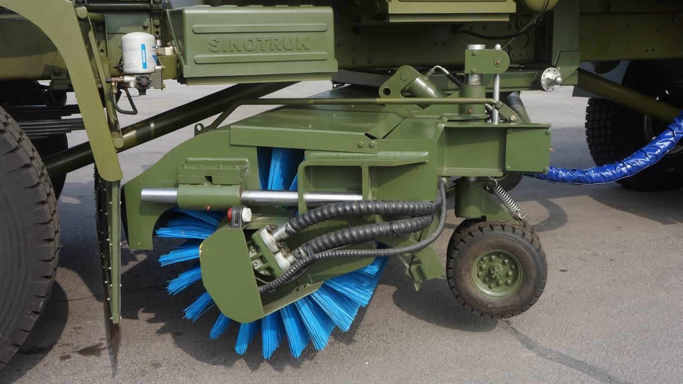 Snow removal vehicles for the airport