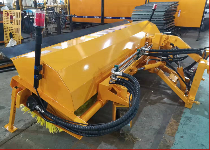 Snow removal roller brush