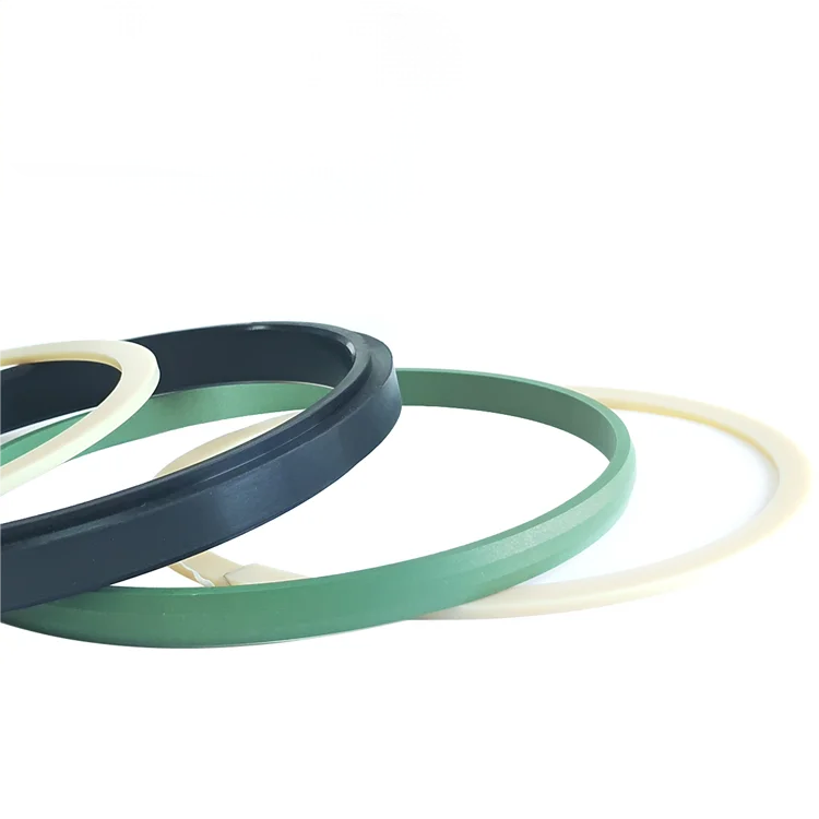 MCPS Type Piston Seal consistes of a filled PTFE Cap T Shaped NBR Cushion Nylon Backup Ring For High Pressure Heavy Machines