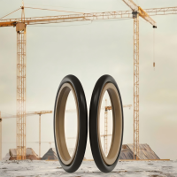 High Press Resistance Brown Gree Bronze Filled PTFE with NBR FKM O Ring for Hydraulic Rod Seal Signal Acting S09-E