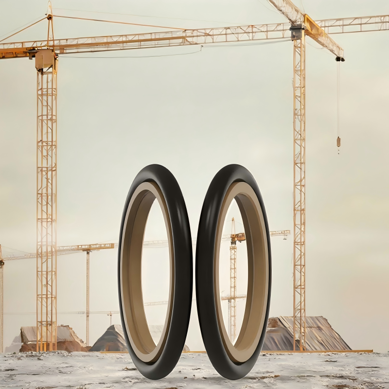 High Press Resistance Brown Gree Bronze Filled PTFE with NBR FKM O Ring for Hydraulic Rod Seal Signal Acting S09-E