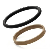 High Press Resistance Brown Gree Bronze Filled PTFE with NBR FKM O Ring for Hydraulic Rod Seal Signal Acting S09-E