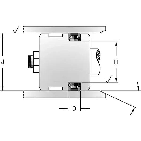 MCPS Type Piston Seal consistes of a filled PTFE Cap T Shaped NBR Cushion Nylon Backup Ring For High Pressure Heavy Machines