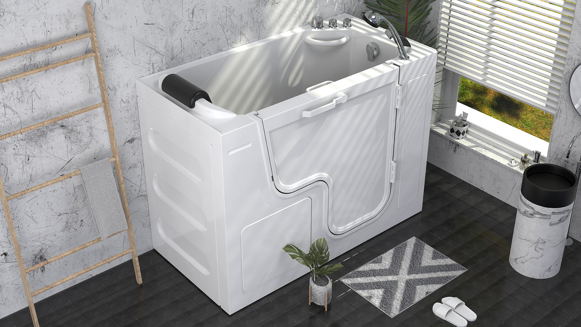 function walk in tub