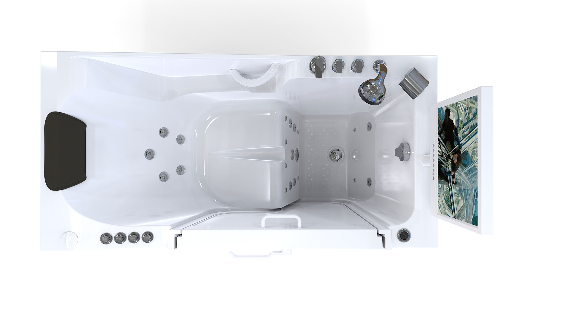Dolomiti 1575 Classic / Dolomiti 1575 Premium - Classic Premium Deluxe Walk In Tub With A Outswing Door