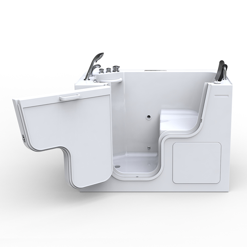 Montblanc 1375 Deluxe Microbubbles - Nonslip Easy Low Threshold Walk In Tub With Rustproof Grab Bar