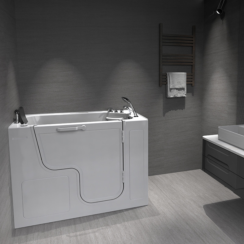 Montblanc 1375 Deluxe Microbubbles - Nonslip Easy Low Threshold Walk In Tub With Rustproof Grab Bar