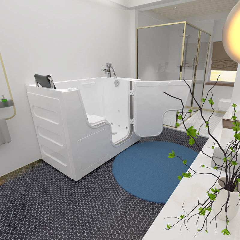 Moena 1271 Deluxe Microbubbles - Classic Premium Deluxe Soaker Bathtubs With A Outswing Door