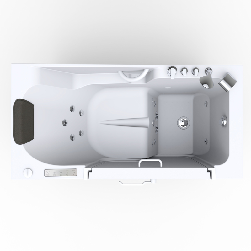 Dolomiti 1575 Deluxe Microbubbles - Multicolor Acrylic Shell Steel Frame Walk In Tub With Selfpriming Pump