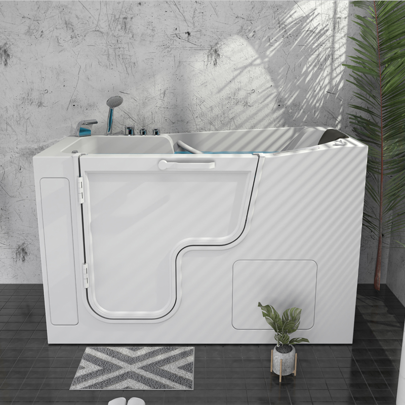 Dolomiti 1575 Deluxe Microbubbles - Multicolor Acrylic Shell Steel Frame Walk In Tub With Selfpriming Pump