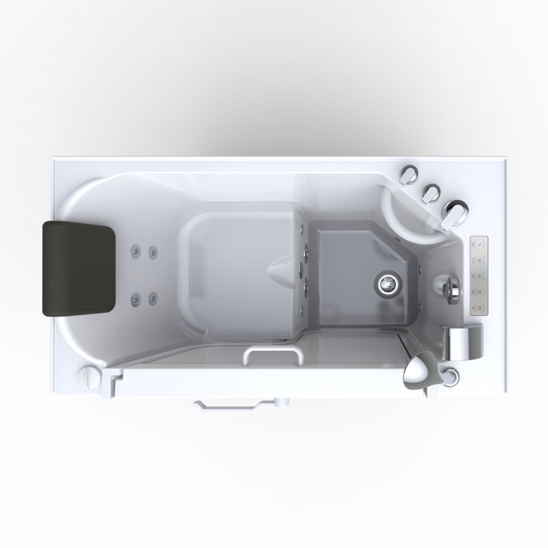 Cervino 1263 Deluxe Microbubbles - Intelligent Walk In Tub With Sit Shower Microbubbles Technology